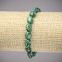 Bracelet en malachite ovale sur élastique