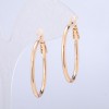 Boucles d’oreilles Xuping anneaux dorés 18K, épaisseur 2 mm + -, diamètre 50 mm +