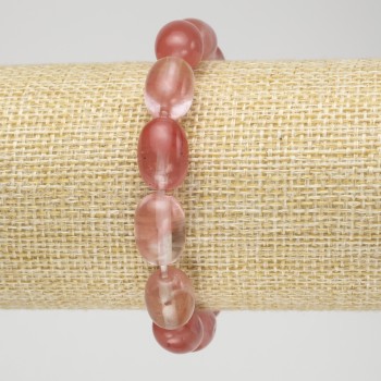 Bracelet élastique en calcédoine naturelle, perles en forme de tonneau, diamètre 10×14 mm +