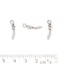 Pendentif Épée couleur argentée 19×4 mm, conditionnement 20 g ± 53 pièces