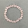 Bracelet élastique en pierre naturelle quartz rose, perles rondelles lisses, diamètre 9×7 mm+