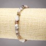 Bracelet élastique en agate du Botswana facetté, diamètre 8×6 mm+