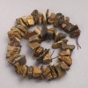 Perles d'œil de tigre brutes sur fil, galets roulés, diamètre 10×18 mm, longueur environ 42 cm