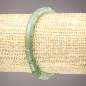 Bracelet élastique en néphrite, perles cylindriques lisses, diamètre 10 × 6 mm +