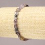 Bracelet élastique en pierre naturelle d'améthrine facettée, diamètre 7×5 mm