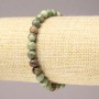 Bracelet élastique en jaspe vert, perles rondes lisses de 6 mm+