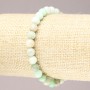 Bracelet élastique en chrysoprase, perles lisses, diamètre 6 mm+