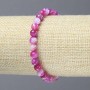 Bracelet élastique en agate framboise, perles lisses, diamètre 6 mm+