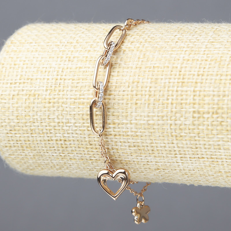 Bracelet Xuping dorure 18K avec strass blancs S (max) -5,2 mm +