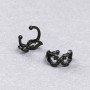 Cuff Xuping Rhodium noir avec strass noirs 6×10 mm +