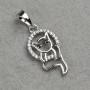 Pendentif Xuping rhodium avec strass blancs 25x10 mm +