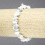 Bracelet élastique en howlite granulée, diamètre 6–8 mm+