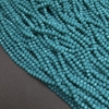 Perles sur fil en cristal tchèque, rondelle facettée turquoise mat, diamètre 3,5 × 3 mm, longueur 36–38 cm +