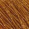 Perles tchèque en cristal sur fil, couleur miel foncé translucide, rondelles facettées, diamètre 3,5×3 mm, longueur 36–38 cm
