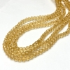 Perles rondelles facettées en cristal tchèque jaune miel transparent sur fil, diamètre 8x6 mm, longueur environ 40–42 cm +