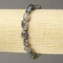 Bracelet élastique en labradorite, perles roulées, diamètre 9×12 mm (±)