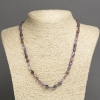 Collier en améthrine naturelle, perles galet, diamètre 7×5 mm, longueur 45 cm ±