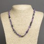 Collier en charoïte naturel, galutage, perles de 8 × 5 mm, longueur 45 cm +-