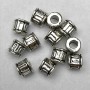 Fourniture : perle à insertion couleur argent 5×4,5 mm, conditionnement 26 pièces+