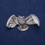 Broche Hibou argentée 30 × 60 mm