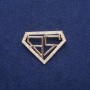 Broche «Baccalauréat» avec strass blancs 30 × 40 mm, métal doré