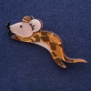 Broche Souris en nacre 75×24 mm métal gris