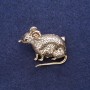 Broche Rat 38×30 mm en métal jaune