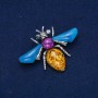 Broche Papillon argenté en métal 47 × 62 mm +