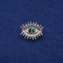 Broche Œil dans les strass argenté 21×26 mm