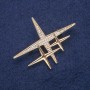 Broche Étoile dorée en métal avec strass 52×40 mm