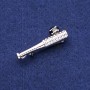 Broche Batte de baseball avec des strass argentés