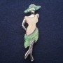 Broche-pendante Dame en nacre et halite 80×30 mm +