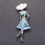 Broche-pendantif Madame Haliotis 8,4 × 3 cm