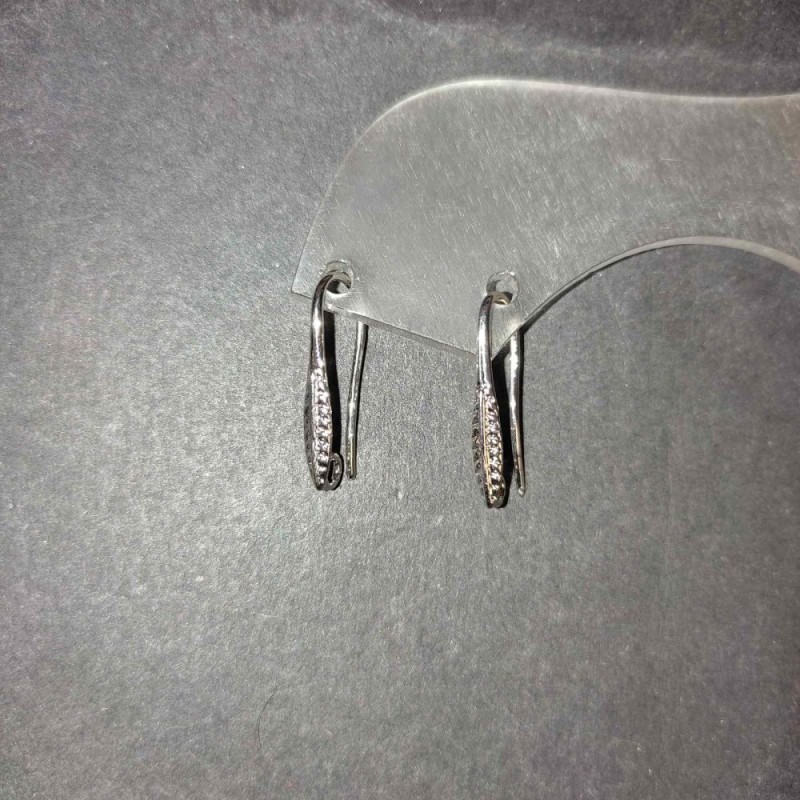 Paire de crochets d'oreilles en métal clair 19×3 mm