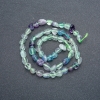 Perles sur fil en fluorite naturelle, forme galets, diamètre 8x6 mm, longueur 39 cm +