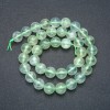 Perles sur fil en pierre naturelle prénite, boule lisse, diamètre 10 mm, longueur 39 cm (+/-)