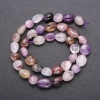 Perles montées sur fil en améthrine naturelle, facettées, diamètre d'environ 9 mm, longueur 38 cm