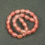 Perles sur fil en calcédoine, forme barillet, diamètre 10×14 mm, longueur 39 cm +/-