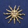 Broche-pendant Soleil 53 × 62 mm, métal doré