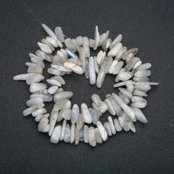Fil d'adulaire naturel, éclats en forme d'aiguille, diamètre 18×5 mm, longueur 41 cm +