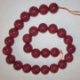 Perles sur fil jaspe artificiel 14 mm