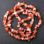 Perles de cornaline en éclats, diamètre 5–8 × 3–4 mm, longueur 80 cm