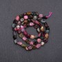 Perles facettées de tourmaline, diamètre 7 (+ -) mm sur fil