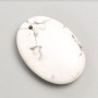 Pendentif ovale en howlite, diamètre 35×25 mm