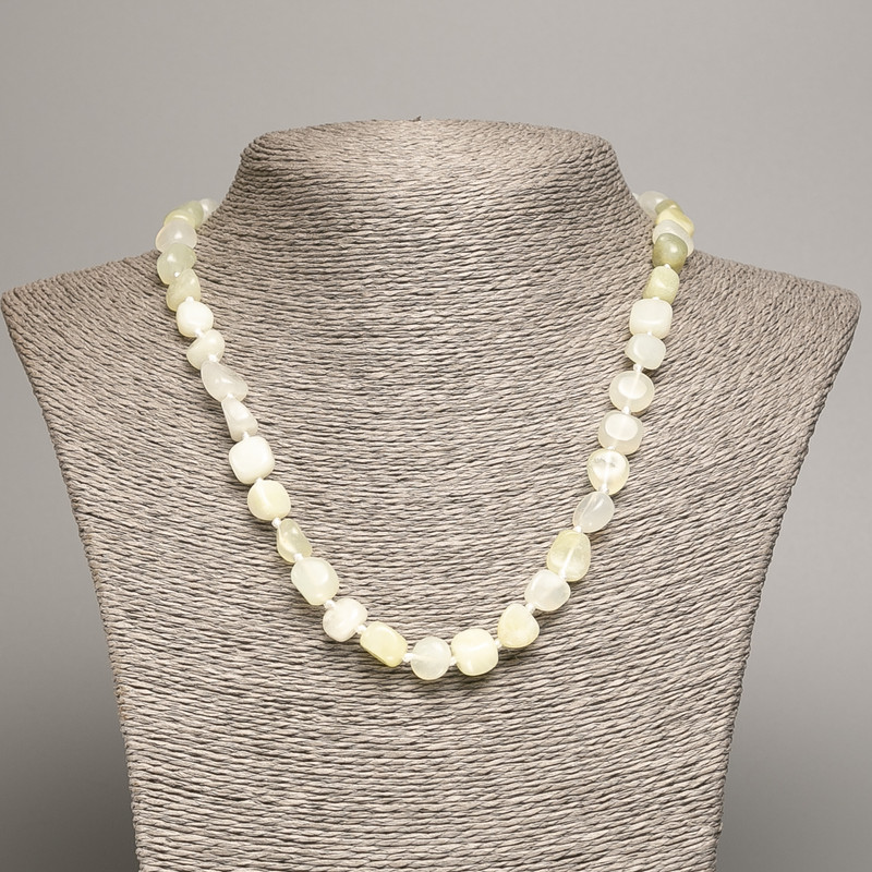 Collier d'onyx roulé, diamètre 5×8–10 mm, longueur 50 cm ±