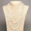 Collier long en opalite synthétique, galetage, diamètre 5×8–10 mm, longueur 110 cm ±