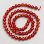 Perles de cornaline facettées 6 mm sur fil
