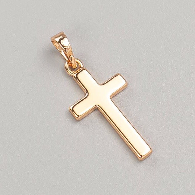 Pendentif Xuping Croix plaqué or 18K, dimensions 24,5 × 12 mm+