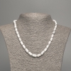 Collier en howlite naturelle, pierre naturelle lisse cylindrique, diamètre 10 × 6 mm, longueur d'environ 49 cm