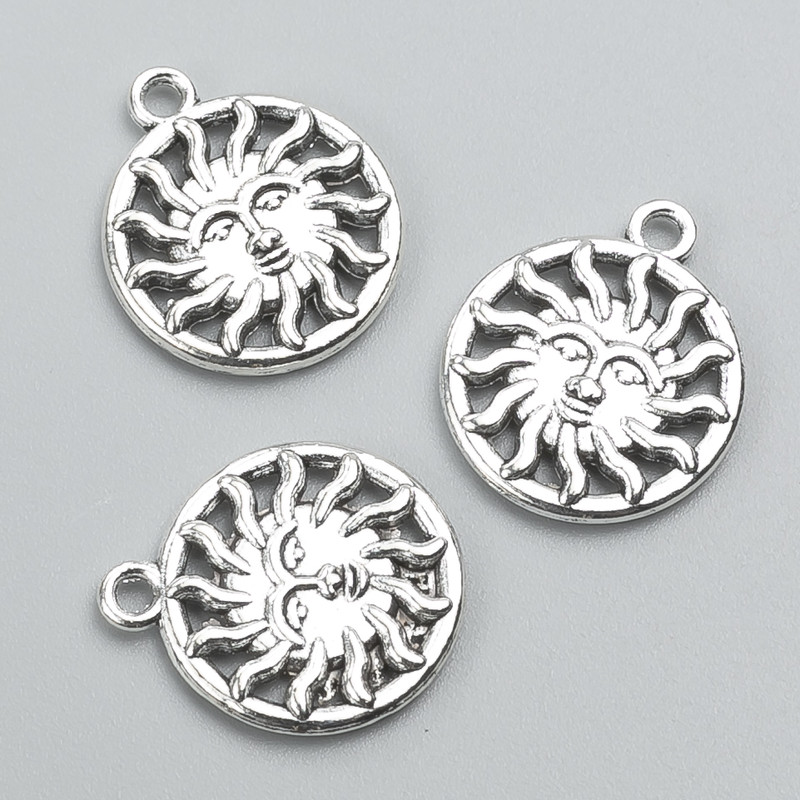Pendentif Soleil 20 × 17 mm, conditionnement 10 pièces ± 20 g